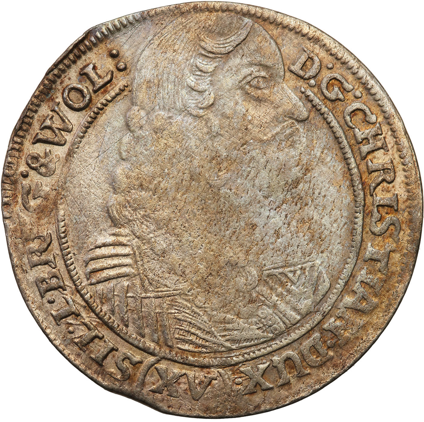 Śląsk, księstwo legnicko-brzesko-wołowskie. Krystian Wołowski. 15 krajcarów 1662, Brzeg – WOL